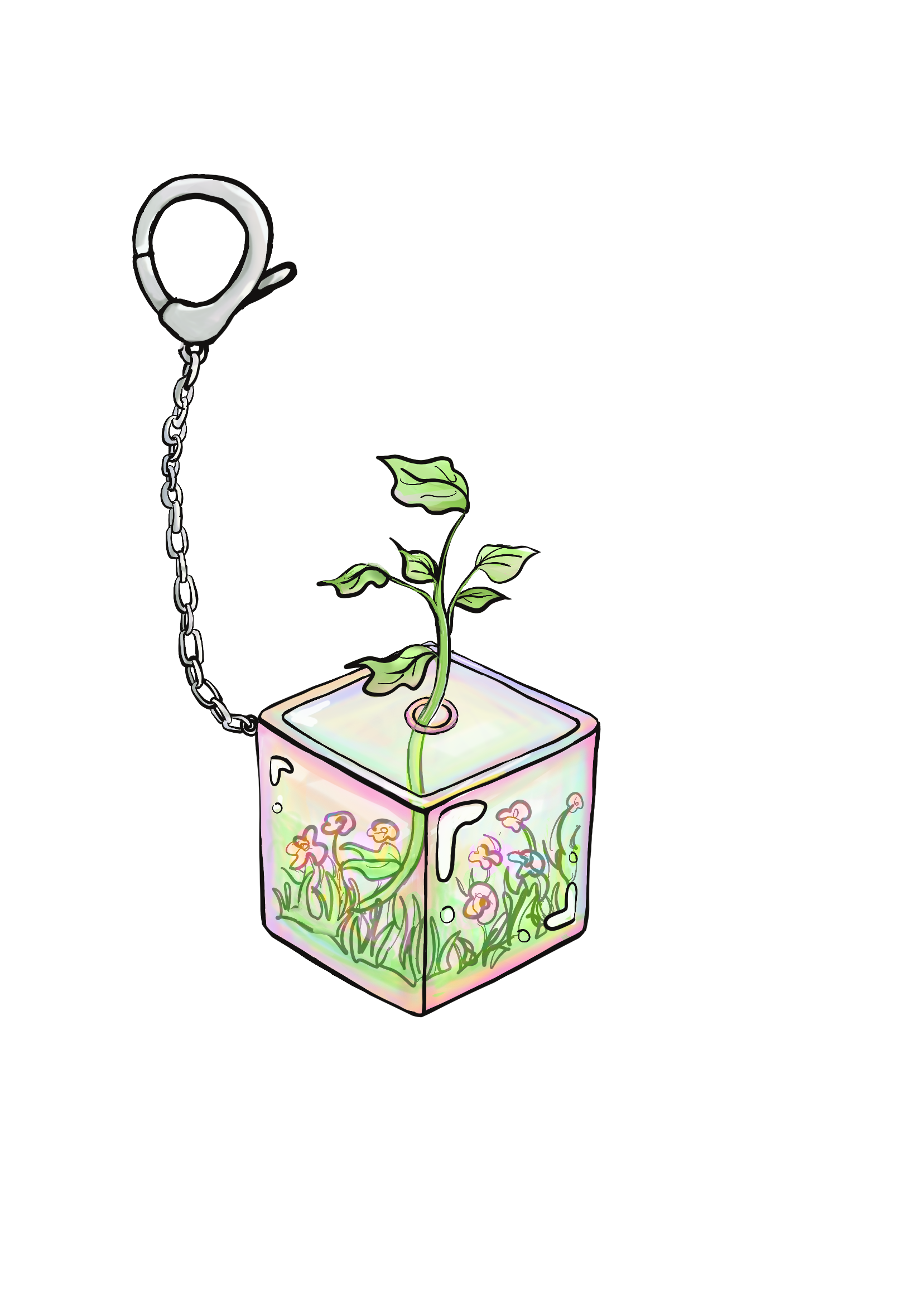 Vinetality concept sketch showing grown plant state
